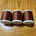 3 Gudebrod Building Thread 521 541 Chestnut Brown 100YD/SPOOL Sz. Fixed Price $15.00.