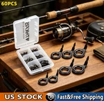 Thkfish Fishing Rod Repair Kit 60PC Ceramics Stainless Carbon Guides Replacement. Fixed Price $14.99.