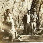 Pb Photograph African American Bayou Guides Boat Swamp Hispanic 1930'S. Fixed Price $6.95.