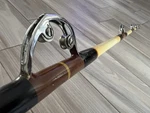 Vtg Custom Made Big Game Fishing Rod W/ Aftco Roller Guides & Aluminum Butt 50LB. Fixed Price $129.95.