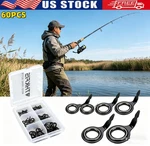 Thkfish 60PCS Fishing Rod Guide Tip Stainless Steel Bait Casting Repair Kit. Fixed Price $14.99.