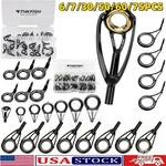 Thkfish Fishing Rod Tip Repair Kit, Ceramic Guide Replacement Set With Box New. Fixed Price $11.99.