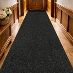 Black Runner Rug 2-6FT Wide Non Slip Rubber Back Washable Hallway Kitchen Carpet. Fixed Price $135.34.