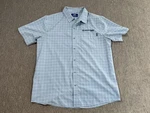 Aftco Sportsman Boats Shirt Mens Medium Blue Short Sleeve Fishing Employee. Fixed Price $26.99.