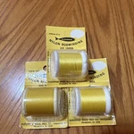 3 Spools Gudebrod Building Thread 521 207 100 Yds Per Yellow Size. Fixed Price $15.00.