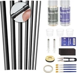 Aventik Fishing Rod Repair Kit Complete With Accesssories, Carbon Fiber Black. Fixed Price $21.68.