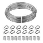 Patikil 1/8INCH Wire Rope Cable Kit, 100FT Stainless Steel 7X7 Strand W.... Fixed Price $44.38.